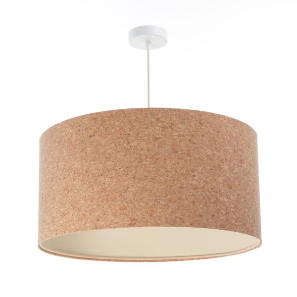 Suspension Nature Blanc E27 Ø 30 cm Liège Moderne