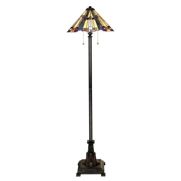 Stehleuchte Tiffany Stil Bronze 158cm Bodenlampe