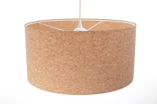 Hängeleuchte E27 Ø 40 cm Natur Weiß Kork Esszimmer