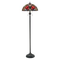 Lampadaire FARFALLA 8 verre coloré 158cm Lampe...