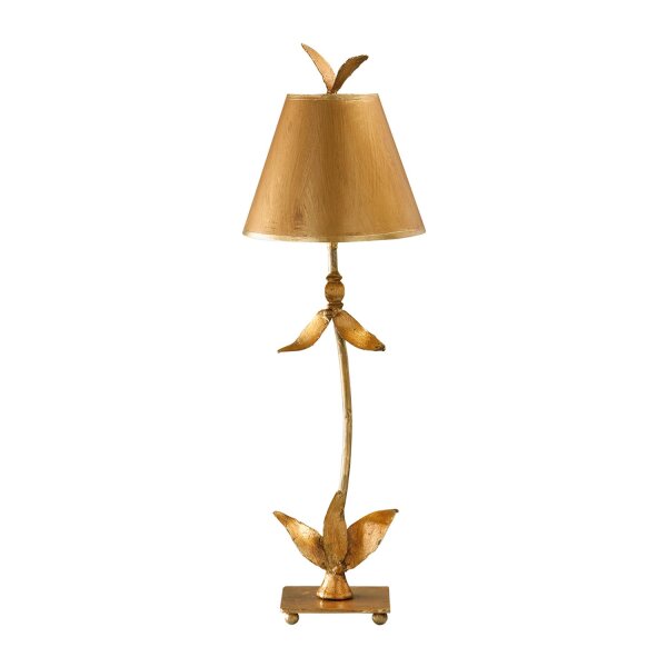 Lampadaire ELIF en feuille dor H:76cm Lampe de sol