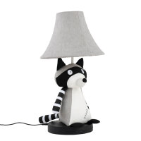 Tischlampe Waschbär 47 cm Kinderzimmer Wohnzimmer