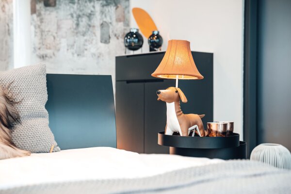 Lampe de table marron chien 48 cm chambre denfant salon