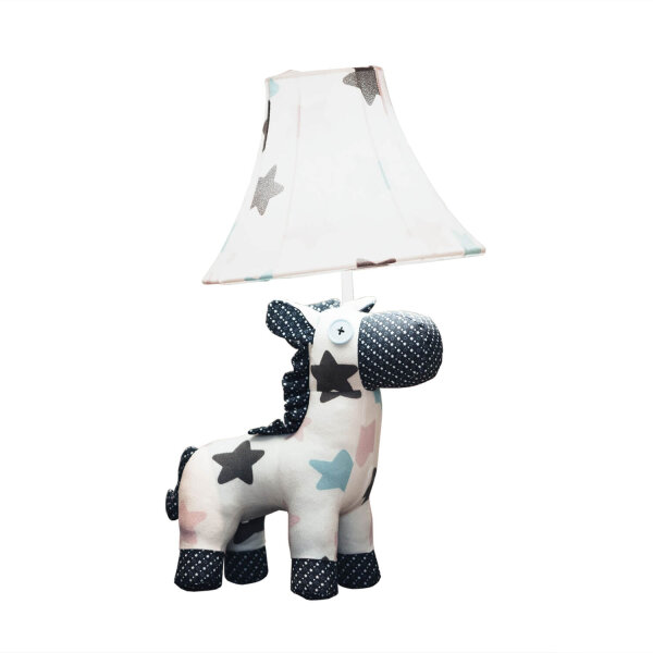 Lampe de table Cheval Blanc Rose Bleu 47cm Enfants Adultes