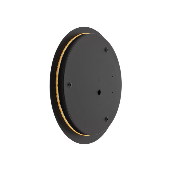 LED Wandleuchte Schwarz Metall flach 3000K 640lm