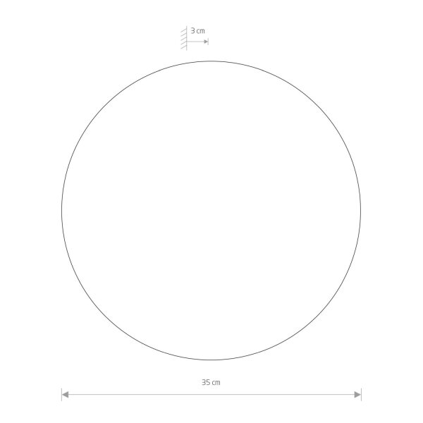 Applique LED Blanc Ø35cm rond 3000 K 780 lm