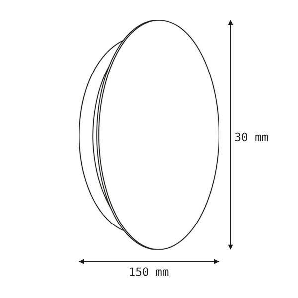 LED Wandleuchte Metall flach rund Ø15cm Weiß