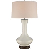 Lampe de table Blanc Rétro Métal Tissu 80...