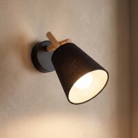 Applique murale Noir Tissu Abat-jour E27 VAIO