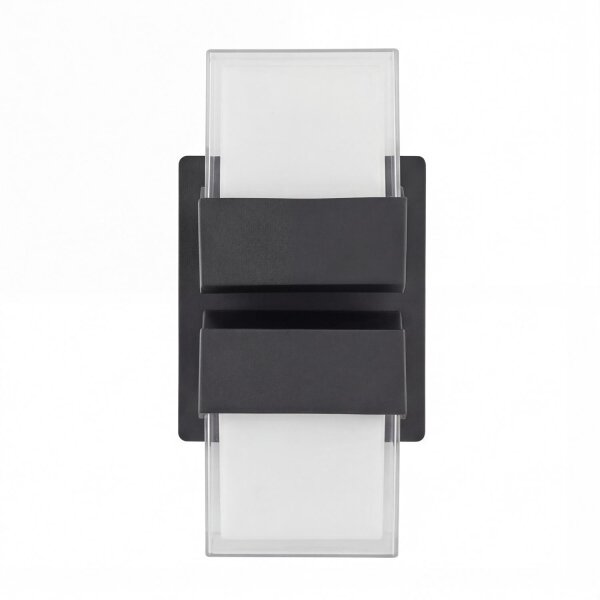 LED Wandlampe außen Up Down eckig IP54 Schwarz