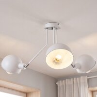 Deckenstrahler Weiß E27 Retro Metall 3-flammig