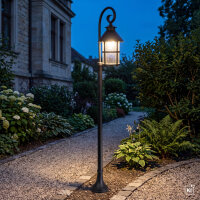 Lampe dextérieur Noir 166 cm Verre Métal...