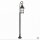 Außenlampe Schwarz 166 cm Glas Metall Rustikal elegant