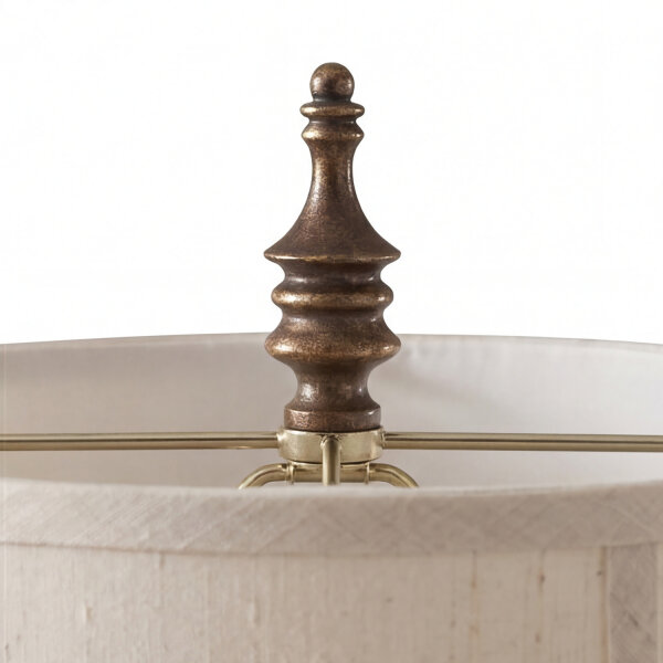 Stehleuchte Stoff Creme Jugendstil 4-flammig E27 159 cm