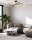 Plafonnier Retro plat 4 flammes pour E27 noir chrome