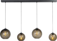 Lampe à suspendre verre fumé 4 suspensions...