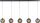 Suspension 160 cm verre fum&eacute; 5 flammes