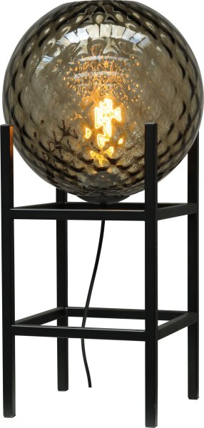 Lampe de table noir verre métal 57 cm E27 décoratif