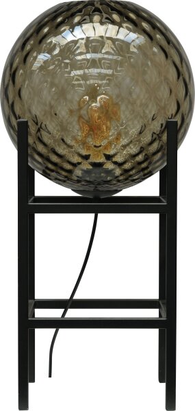 Lampe de table noir verre métal 57 cm E27 décoratif