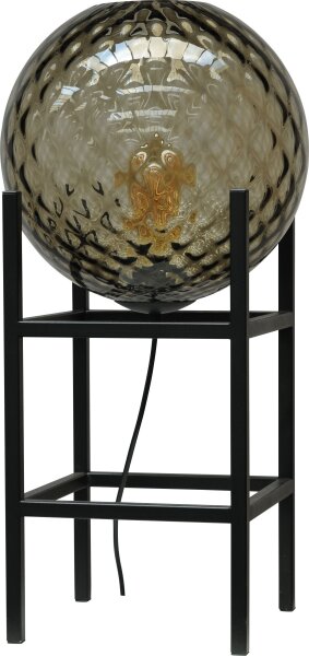 Lampe de table noir verre métal 57 cm E27 décoratif