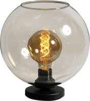 Lampe de table E27 verre fumée noir...