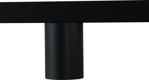 Lampe à suspendre métal noir 5 flammes 130 cm de long