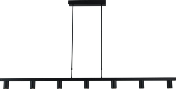 Hängeleuchte Metall Schwarz 180 cm breit GU10 ELSIE