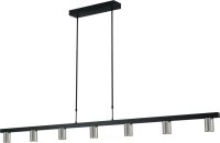 Lampe &agrave; suspendre m&eacute;tal noir nickel 180 cm...