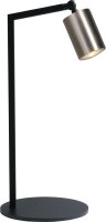 Lampe de bureau m&eacute;tal noir nickel 50 cm ELSIE