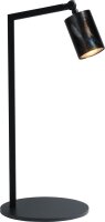 Lampe de bureau noir effet huile 50 cm m&eacute;tal