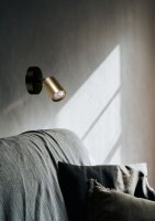Spot de plafond rond noir or petit Ø 11 cm