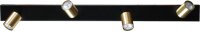 Spot de plafond m&eacute;tal noir or 100 cm de long