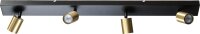 Deckenstrahler Metall Schwarz Gold 100 cm lang