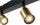 Spot Strahler Schwarz Gold 130 cm lang 5-flammig