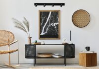 Deckenstrahler 4-flammig Schwarz 100 cm Metall ELSIE