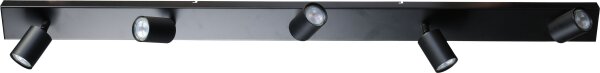 Plafonnier métal noir 130 cm 5 flammes ELSIE