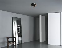 Deckenlampe rund Ø35cm 3-flammig Metall Schwarz Gold