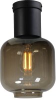 Plafonnier verre fum&eacute; noir &Oslash; 20 cm E27 petit