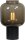 Petite lampe de table verre fumé métal 31 cm de haut Ø 20 cm E27