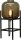 Tischlampe Rauchglas Metall 57 cm hoch E27 Schwarz