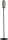 Lampadaire noir 165 cm E27 verre fum&eacute; m&eacute;tal