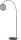 Gebogene Stehlampe Schwarz Metall Glas 181 cm E27