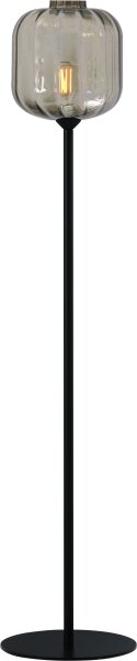 Stehlampe Schwarz Glas Metall 163 cm für E27 ELYA
