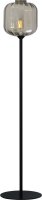 Lampadaire noir verre métal 163 cm pour E27 ELYA