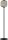 Stehlampe Schwarz Glas Metall 163 cm für E27 ELYA