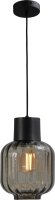 Lampe &agrave; suspendre noire verre m&eacute;tal E27...