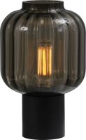 Lampe de table noir hauteur 31 cm verre m&eacute;tal ELYA