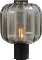 Lampe de table salon noir verre m&eacute;tal 41 cm ELYA