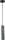 Lampe &agrave; suspendre m&eacute;tal noir effet huile &Oslash; 5,4 cm Cylindre