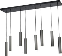Suspension Noir M&eacute;tal grand 8-flamme ERION